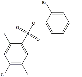 2-bromo-4-methylphenyl 4-chloro-2,5-dimethylbenzene-1-sulfonate Structure