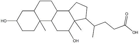 4-(3,12-dihydroxy-10,13-dimethylperhydrocyclopenta[a]phenanthren-17-yl)pentanoic acid 구조식 이미지