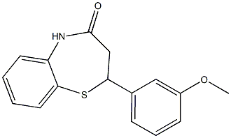 2-(3-methoxyphenyl)-2,3,4,5-tetrahydro-1,5-benzothiazepin-4-one 구조식 이미지