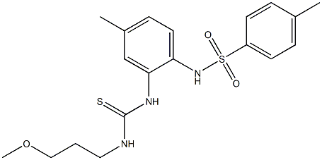 N1-[2-({[(3-methoxypropyl)amino]carbothioyl}amino)-4-methylphenyl]-4-methylbenzene-1-sulfonamide 구조식 이미지