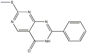 7-(methylsulfanyl)-2-phenylpyrimido[4,5-d]pyrimidin-4(3H)-one Structure