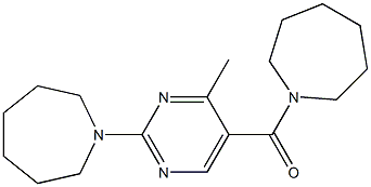 1-azepanyl[2-(1-azepanyl)-4-methyl-5-pyrimidinyl]methanone Structure