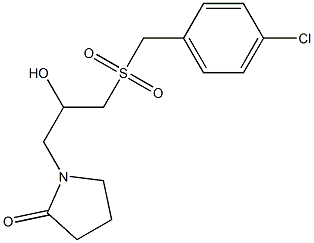 1-{3-[(4-chlorobenzyl)sulfonyl]-2-hydroxypropyl}-2-pyrrolidinone 구조식 이미지