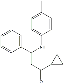 1-cyclopropyl-3-phenyl-3-(4-toluidino)propan-1-one 구조식 이미지