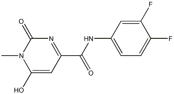 N-(3,4-difluorophenyl)-6-hydroxy-1-methyl-2-oxo-1,2-dihydro-4-pyrimidinecarboxamide Structure