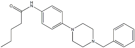 N-[4-(4-benzylpiperazino)phenyl]pentanamide 구조식 이미지