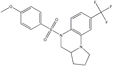 methyl 4-{[8-(trifluoromethyl)-2,3,3a,4-tetrahydropyrrolo[1,2-a]quinoxalin-5(1H)-yl]sulfonyl}phenyl ether Structure