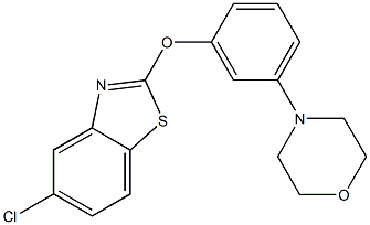 4-{3-[(5-chloro-1,3-benzothiazol-2-yl)oxy]phenyl}morpholine Structure