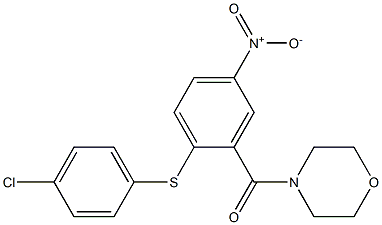 {2-[(4-chlorophenyl)thio]-5-nitrophenyl}(morpholino)methanone 구조식 이미지