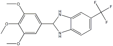 5-(trifluoromethyl)-2-(3,4,5-trimethoxyphenyl)-2,3-dihydro-1H-benzo[d]imidazole Structure