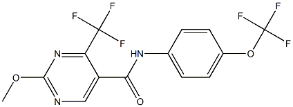 N5-[4-(trifluoromethoxy)phenyl]-2-methoxy-4-(trifluoromethyl)pyrimidine-5-carboxamide Structure