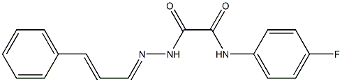 N1-(4-fluorophenyl)-2-oxo-2-[2-(3-phenylprop-2-enylidene)hydrazino]acetamide 구조식 이미지