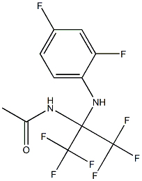 N1-[1-(2,4-difluoroanilino)-2,2,2-trifluoro-1-(trifluoromethyl)ethyl]acetamide 구조식 이미지