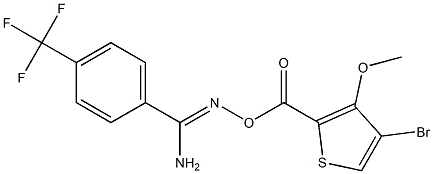 O1-[(4-bromo-3-methoxy-2-thienyl)carbonyl]-4-(trifluoromethyl)benzene-1-carbohydroximamide 구조식 이미지