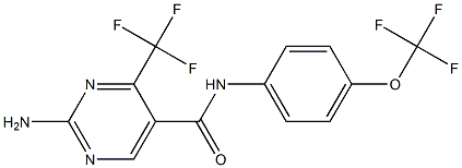 N5-[4-(trifluoromethoxy)phenyl]-2-amino-4-(trifluoromethyl)pyrimidine-5-carboxamide Structure