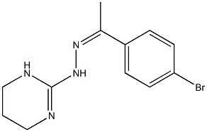 1-(4-bromophenyl)ethan-1-one 1-(1,4,5,6-tetrahydropyrimidin-2-yl)hydrazone Structure