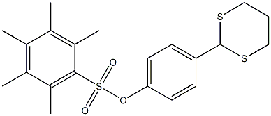 4-(1,3-dithian-2-yl)phenyl 2,3,4,5,6-pentamethylbenzenesulfonate 구조식 이미지