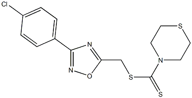 [3-(4-chlorophenyl)-1,2,4-oxadiazol-5-yl]methyl thiomorpholine-4-carbodithioate 구조식 이미지