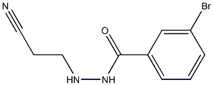 3-bromo-N'-(2-cyanoethyl)benzenecarbohydrazide 구조식 이미지