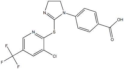 4-(2-{[3-chloro-5-(trifluoromethyl)-2-pyridinyl]sulfanyl}-4,5-dihydro-1H-imidazol-1-yl)benzenecarboxylic acid 구조식 이미지