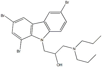 1-(dipropylamino)-3-(1,3,6-tribromo-9H-carbazol-9-yl)propan-2-ol Structure
