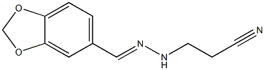 3-[2-(1,3-benzodioxol-5-ylmethylidene)hydrazino]propanenitrile 구조식 이미지