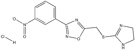 5-[(4,5-dihydro-1H-imidazol-2-ylthio)methyl]-3-(3-nitrophenyl)-1,2,4-oxadiazole hydrochloride Structure