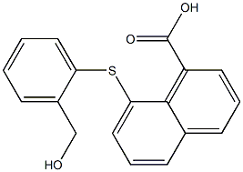 8-{[2-(hydroxymethyl)phenyl]thio}-1-naphthoic acid 구조식 이미지