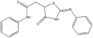 N1-phenyl-2-[4-oxo-2-(phenylimino)-1,3-thiazolan-5-yl]acetamide Structure