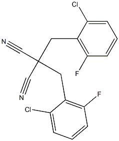 2,2-di(2-chloro-6-fluorobenzyl)malononitrile Structure