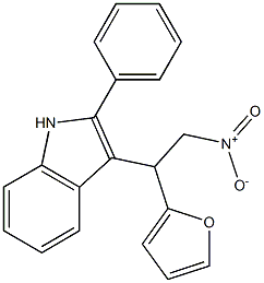 3-[1-(2-furyl)-2-nitroethyl]-2-phenyl-1H-indole Structure