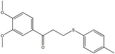 1-(3,4-dimethoxyphenyl)-3-[(4-methylphenyl)sulfanyl]-1-propanone Structure