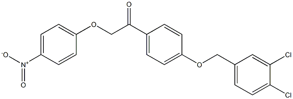 1-{4-[(3,4-dichlorobenzyl)oxy]phenyl}-2-(4-nitrophenoxy)ethan-1-one 구조식 이미지