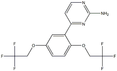 4-[2,5-di(2,2,2-trifluoroethoxy)phenyl]pyrimidin-2-amine Structure