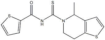 N2-[(4-methyl-4,5,6,7-tetrahydrothieno[3,2-c]pyridin-5-yl)carbothioyl]thiophene-2-carboxamide 구조식 이미지