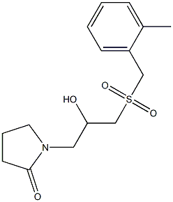 1-{2-hydroxy-3-[(2-methylbenzyl)sulfonyl]propyl}-2-pyrrolidinone 구조식 이미지