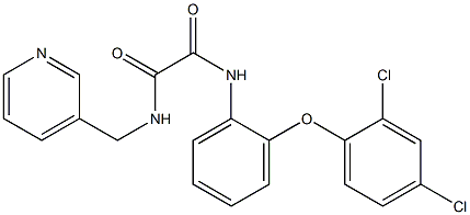 N1-[2-(2,4-dichlorophenoxy)phenyl]-N2-(3-pyridylmethyl)ethanediamide 구조식 이미지