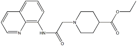 ethyl 1-[2-oxo-2-(8-quinolylamino)ethyl]piperidine-4-carboxylate 구조식 이미지