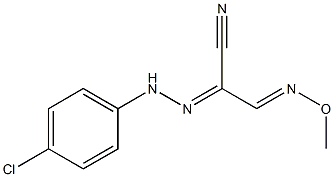 2-[(Z)-2-(4-chlorophenyl)hydrazono]-3-(methoxyimino)propanenitrile Structure