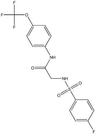 2-{[(4-fluorophenyl)sulfonyl]amino}-N-[4-(trifluoromethoxy)phenyl]acetamide Structure