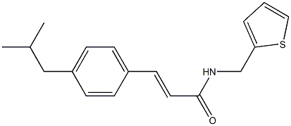 (E)-3-(4-isobutylphenyl)-N-(2-thienylmethyl)-2-propenamide Structure