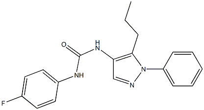 N-(4-fluorophenyl)-N'-(1-phenyl-5-propyl-1H-pyrazol-4-yl)urea 구조식 이미지