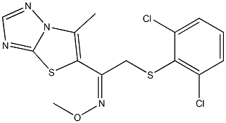 2-[(2,6-dichlorophenyl)sulfanyl]-1-(6-methyl[1,3]thiazolo[3,2-b][1,2,4]triazol-5-yl)-1-ethanone O-methyloxime 구조식 이미지