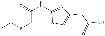 2-(2-{[2-(isopropylthio)acetyl]amino}-1,3-thiazol-4-yl)acetic acid 구조식 이미지