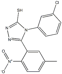 4-(3-chlorophenyl)-5-(5-methyl-2-nitrophenyl)-4H-1,2,4-triazole-3-thiol Structure