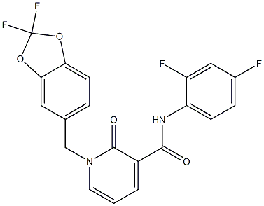 1-[(2,2-difluoro-1,3-benzodioxol-5-yl)methyl]-N-(2,4-difluorophenyl)-2-oxo-1,2-dihydro-3-pyridinecarboxamide Structure