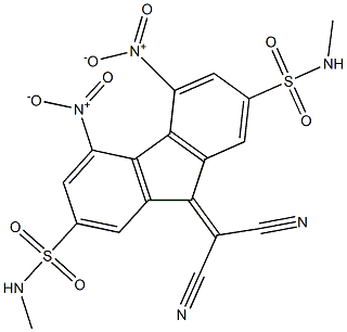 N2,N7-dimethyl-9-(dicyanomethylene)-4,5-dinitro-9H-2,7-fluorenedisulfonamide 구조식 이미지