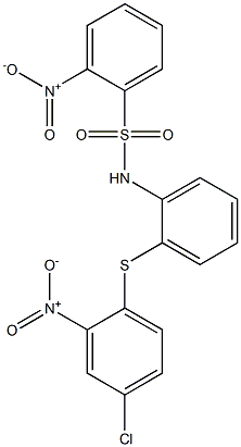 N1-{2-[(4-chloro-2-nitrophenyl)thio]phenyl}-2-nitrobenzene-1-sulfonamide 구조식 이미지