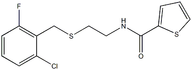 N2-{2-[(2-chloro-6-fluorobenzyl)thio]ethyl}thiophene-2-carboxamide Structure