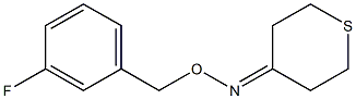 tetrahydro-4H-thiopyran-4-one O-(3-fluorobenzyl)oxime 구조식 이미지
